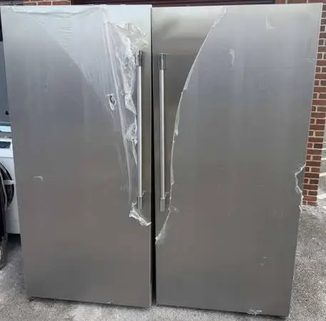 Frigidaire Professional Steel 34” Each Freezer and Fridge