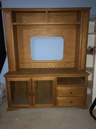 2 piece tv stand fish tank base