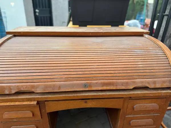 Solid Oak Roll Top Desk