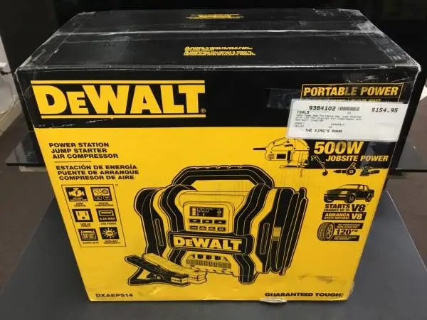 DEWALT DXAEPS14 1600 PEAK AMP POWER STATION/JUMPSTARTER/AIR COMPRESSOR