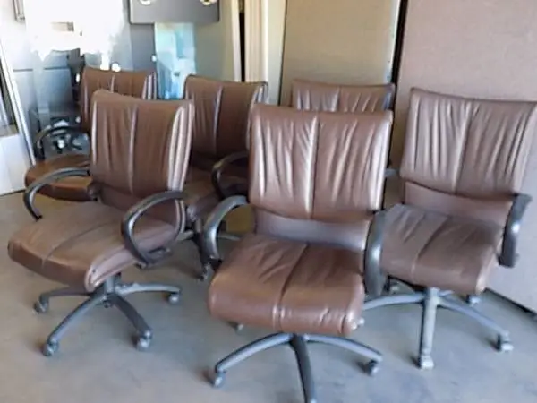 Brown Mid Back conference room Office Furniture desk chairs Each