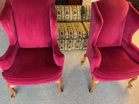 Sofa & 2 Wing Back Chairs