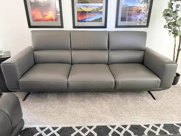 Abbyson Italian Leather Couch and Chair - Like New