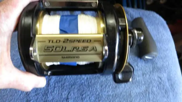 Shimano TLD 50 LRS A 2 speed Large Fishing Reel 130 Braid
