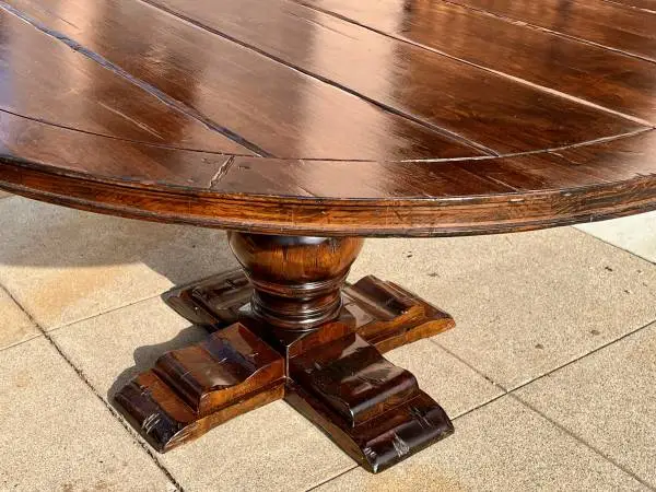 Mission Style Round Dining Table