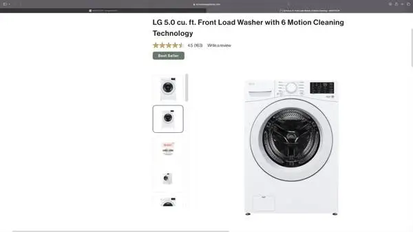 LG Front loader Washer Brand New in the Box model WM3470CW