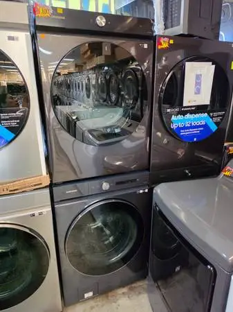 Samsung bespoke used washer new electric dryer
