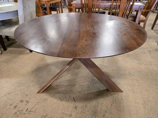 Habitat for Humanity Restore –Crate & Barrel Round Walnut Dining Table