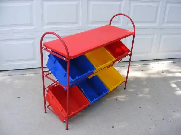Toy sorter shelves & bins