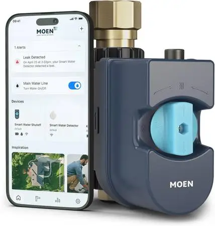 Moen Flo 1 Smart Water Shut Off Valve with 3/4 adapter (New in Box)