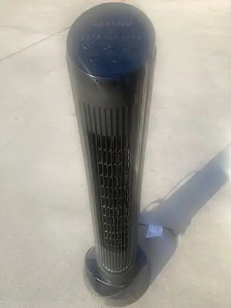 Fan,tower,4 spd,timer,oscillating,black,clean,quiet,new
