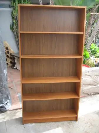 Vintage Scandinavian Teak Slimline Bookcase–Hidden Rail System-9Deep