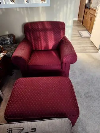 Lazy Boy Overstuffed Chair and Ottoman