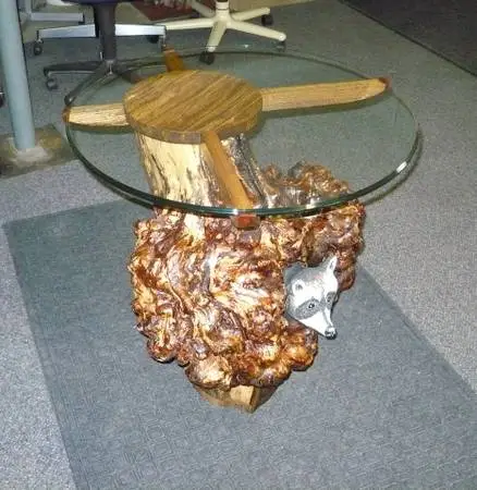 Large Burl end table/plant stand