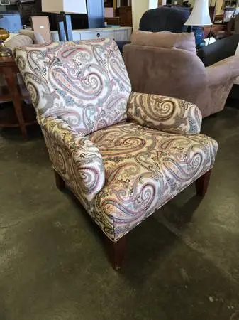 Habitat for Humanity Restore – Paisley Embroidered Armchair