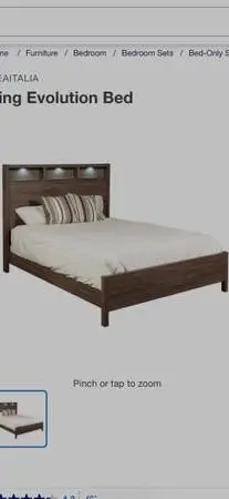 Bed frame and dresser set