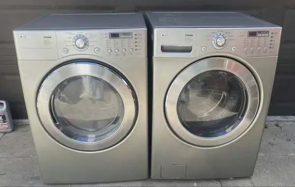 Lg front load extra large washer and gas dryer