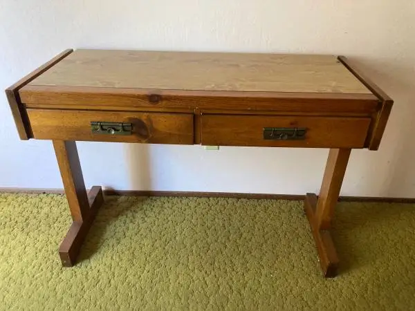 Cool retro 1970s two drawer desk