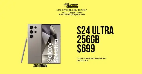 Samsung S24 Ultra 256GB - Unlocked - Twister Wireless OKC