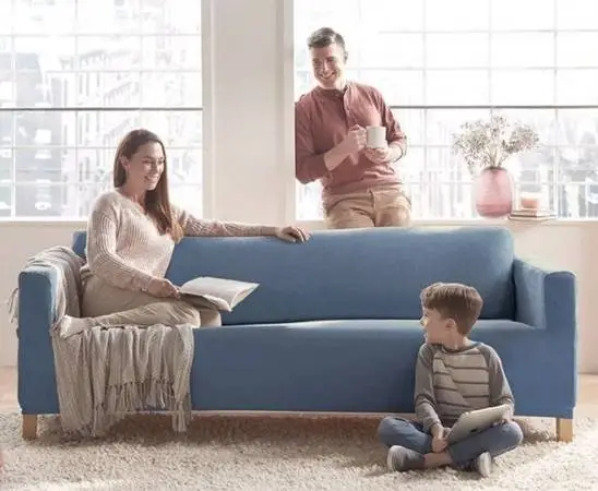 *NEW* SureFit SOFA COUCH FURNITURE SLIP COVER-STORM BLUE