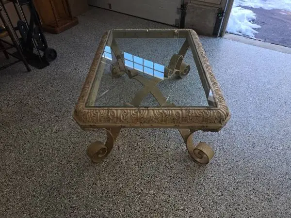 Coffee table and chairs for sale chairs price $50