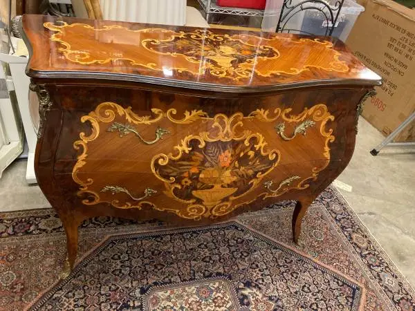 High quality Italian made inlaid two drawer dresser