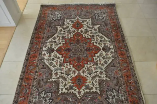 Geometric design Tabriz Handmade Persian Rug Carpet Super Fine