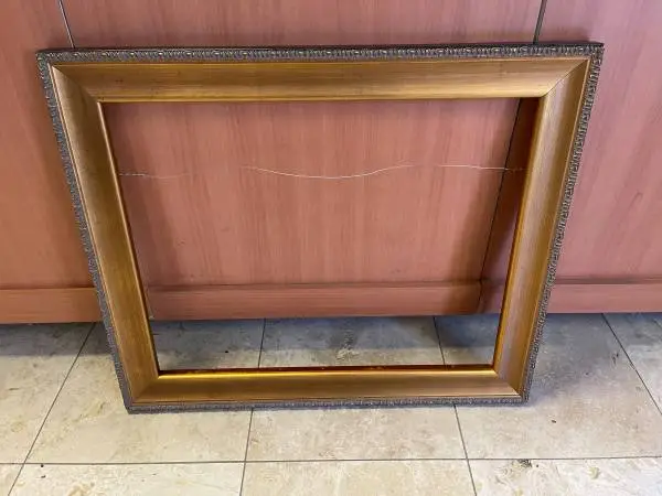 Gold ornate picture frame 23 1/2” X 29 1/2”Inner Size $40