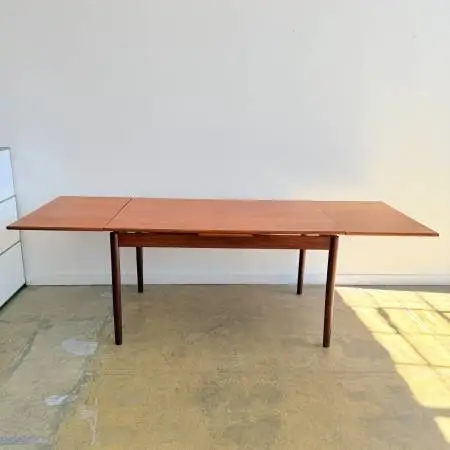 Danish Modern Teak Expandable Dining Table (Refinished)