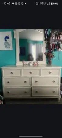 White 7 Drawer Dresser