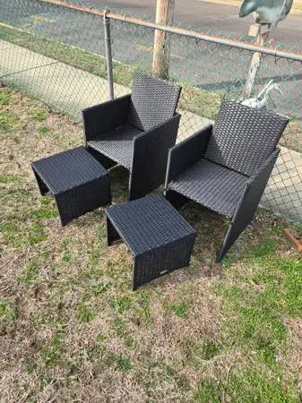 Patio Wicker Chair Set