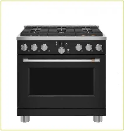 Café 36 Freestanding Dual Fuel True Convection Range Matte Black