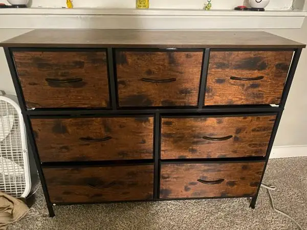 Seven Drawer Fabric Dresser