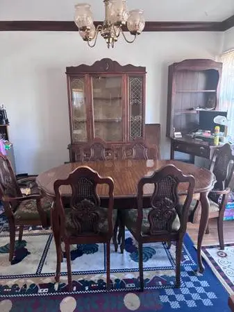 Vintage hutch and dining table