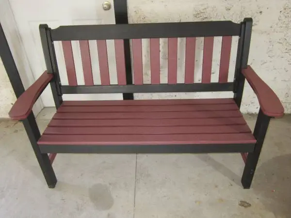 Poly outdoor furniture bench