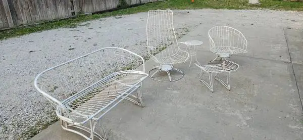 Vintage/ Antique metal Furniture set 10 piece.... rare