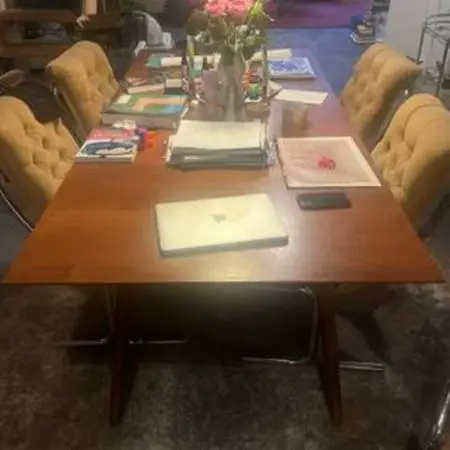 MCM CB2 wooden dining table
