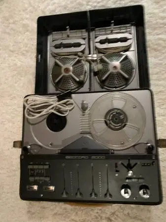 The Bang & Olufsen Beocord 2000 reel to reel player with built-in speakers