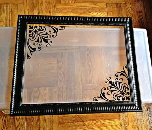 Black Frame with Tempered Glass - 23x 19