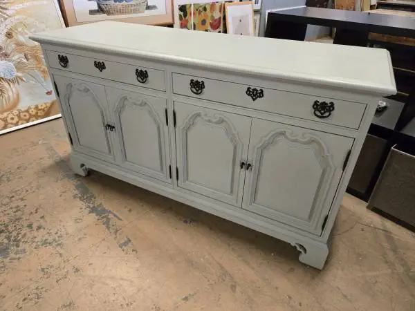 Habitat for Humanity Restore – Thomasville Gray-Green Painted Cabinet