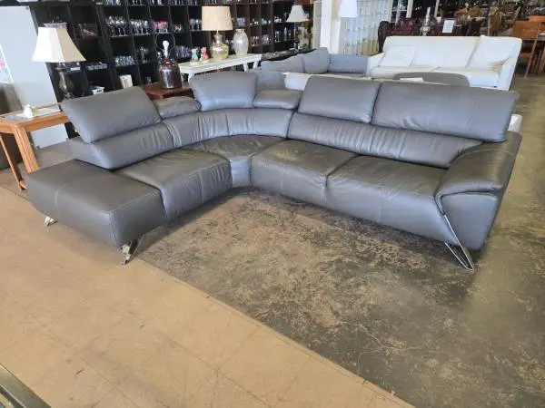 Habitat for Humanity Restore – Nicoletti Calia Gray Leather Sectional