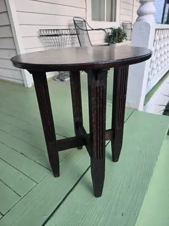 Antique Arts and Crafts Oak Lamp Table or Jardinière Stand