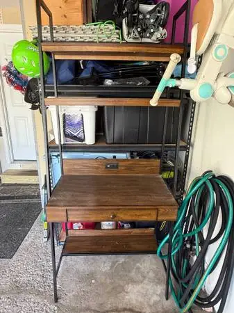 Ladder Desk With Shelf and Drawer