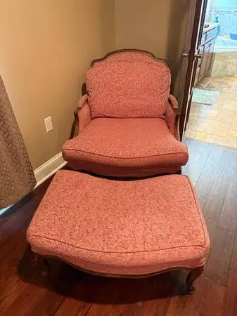 Ethan Allen Chair and Ottoman
