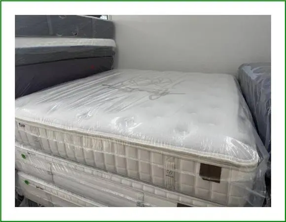California King Koil Natural Collection Eurotop Mattress & Boxes Bed