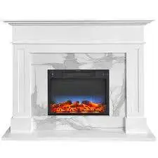 75% Off New Cambridge Sofia Free Standing Electric Fireplace in White