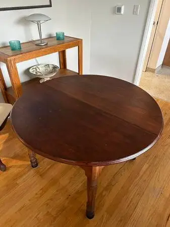 Solid Oak Dining Table with 6 Chairs