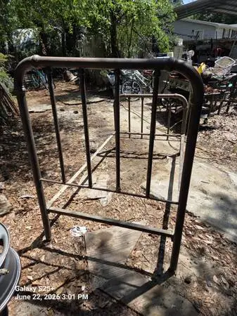 2 Antique Brass Twin Bed Frames