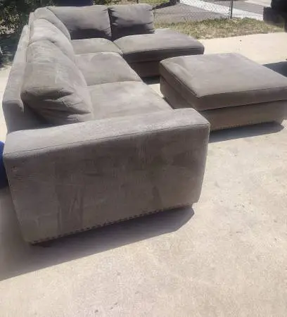 Sectional Couch & Ottoman (free delivery)