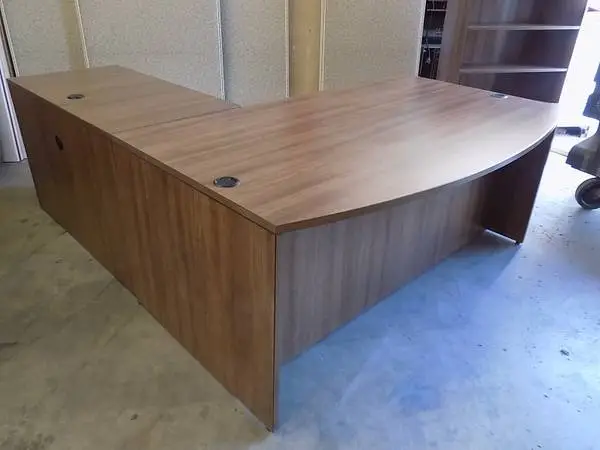 Used Bow front executive L desk left or right also other pieces